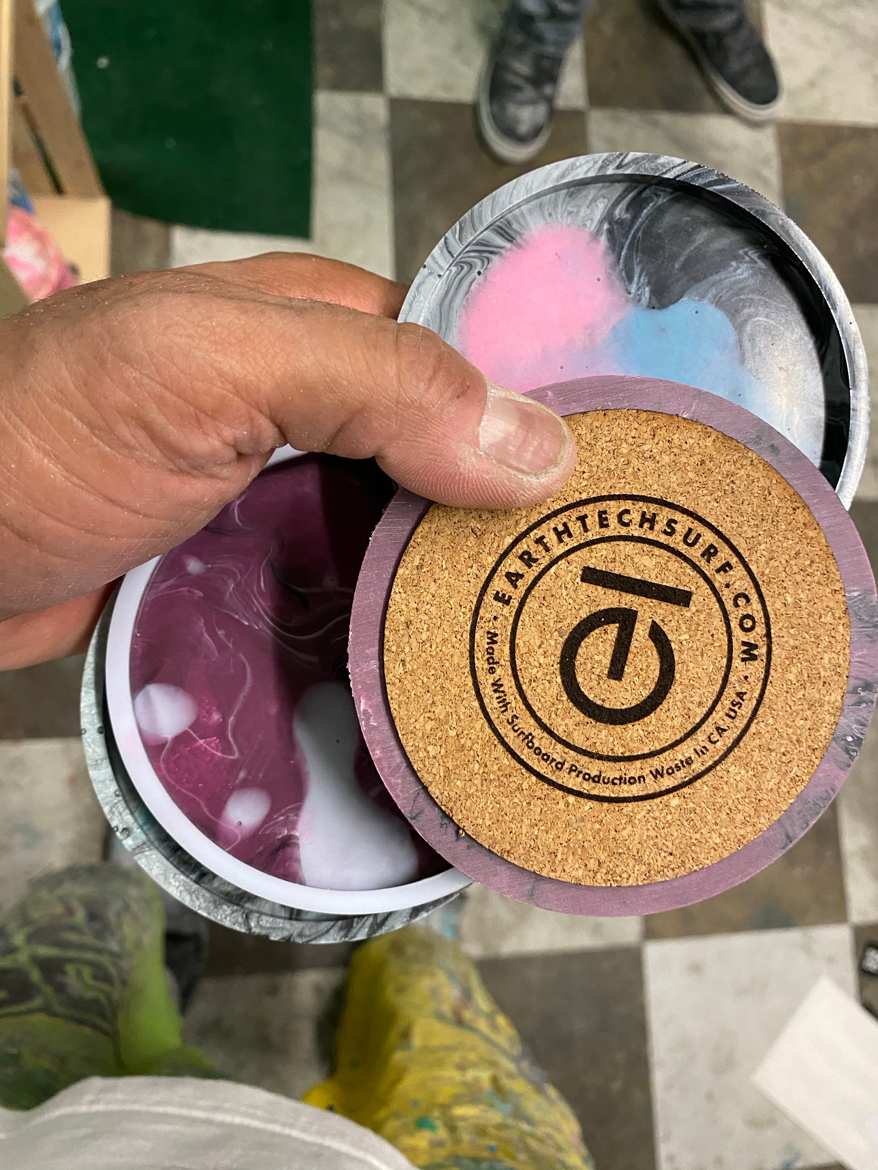 EarthTech Lifestyle Upcycled Resin Coasters